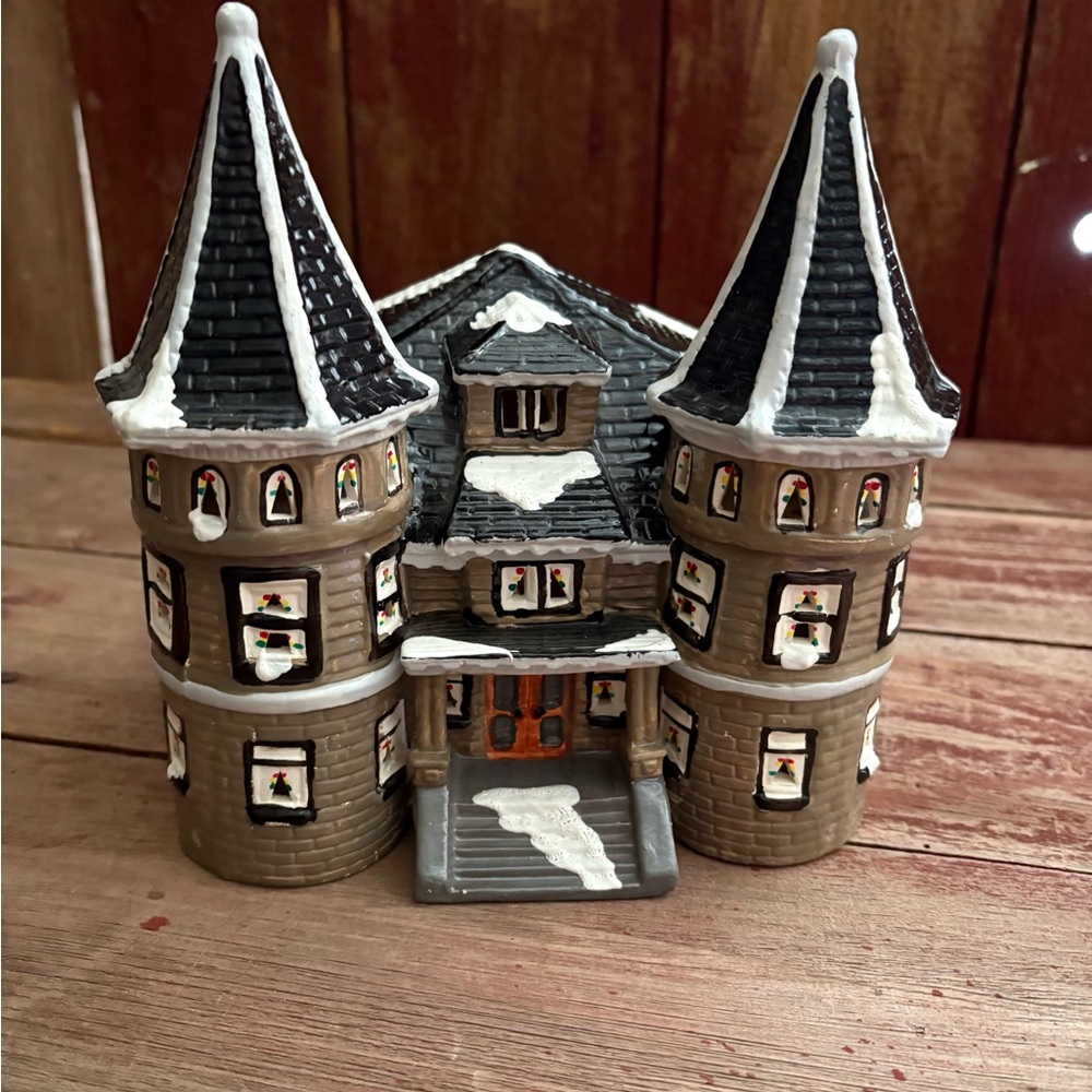 Department 56 Holiday Decor with Black and Brown Accents